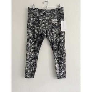 ATHLETA Size XL Elation Textured 7/8 Tight Leggings Black White High Rise $98